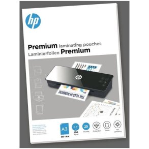 HP A3 Lamineringslommer - Premium 250my Skinnende - Egnet til varmlaminering - 25 stk.