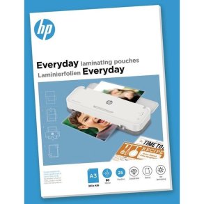 HP A3 Lamineringslommer - Everyday 80my Skinnende - Egnet til varmlaminering - 25 stk.
