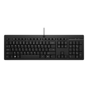 HP - 125 Wired Keyboard - Office - Wired - USB - Plunger key switch - Full-size (100%) - 3 mm