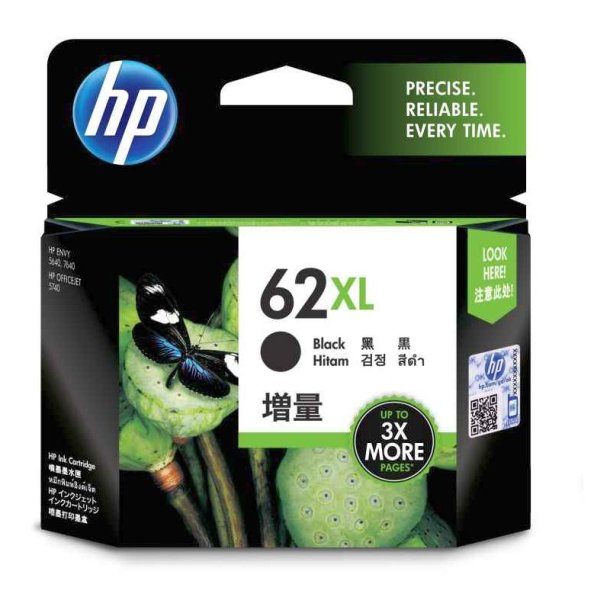 HP 62XL - original - med hj kapacitet - sort