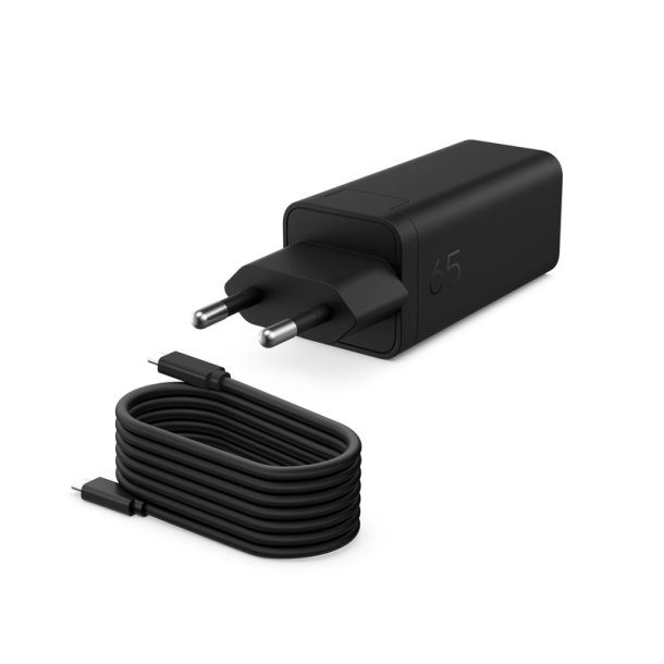 HP - 65W GaN Wall Charger - Laptop - Indoor - AC-to-DC - 115/230 V - 1.6 A - 65 W