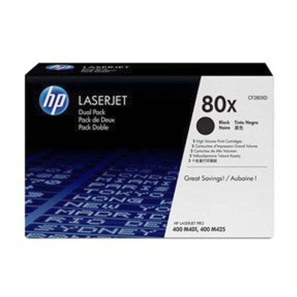 HP 80X - LaserJet - original toner - sort - 2 -pak - 13800 sider