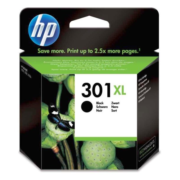 HP 301XL - original - med hj kapacitet - sort