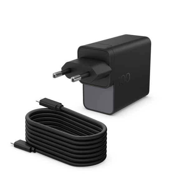 HP - 100W GaN Wall Charger - Laptop - Indoor - AC-to-DC - 115/230 V - 1.6 A - 100 W
