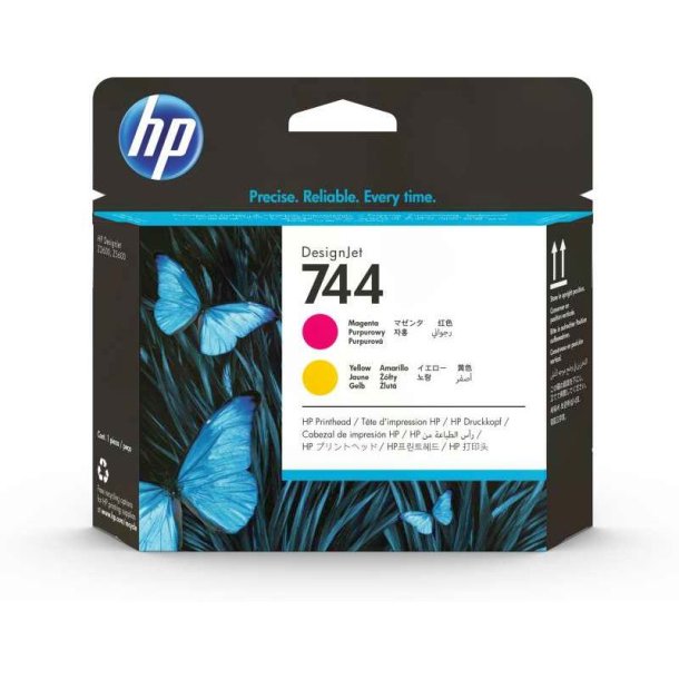 HP 744 - original printhoved - Gul, magenta