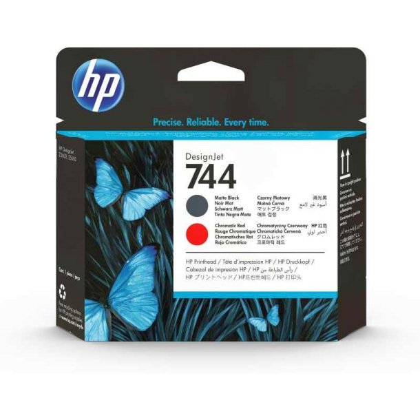 HP 744 - original printhoved - Sort, kromatisk rd