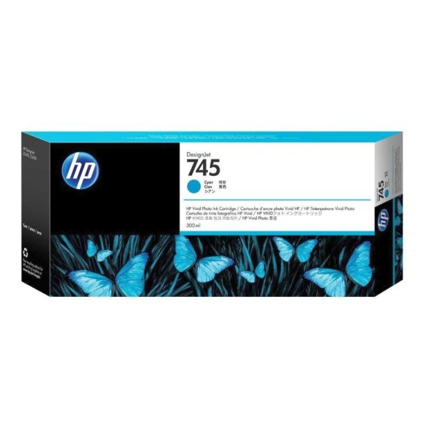 HP 745 300 -ml - Cyan - original - XL - Pigmentbaseret - 300 ml