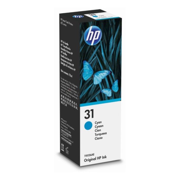 HP 31 - Cyan - blkbeholder - cyan - 8000 Sider 70 -ml