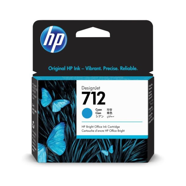 HP 712 - original - cyan - Farvebaseret - 29 ml