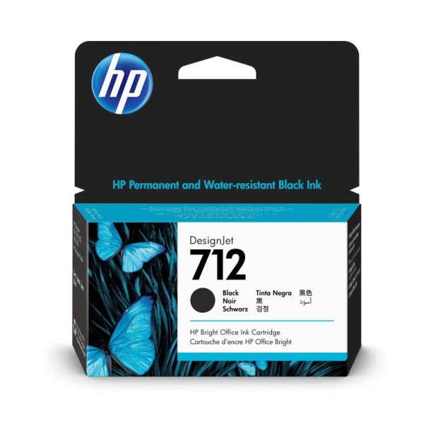 HP 712 - original - sort - Pigmentbaseret - 38 ml