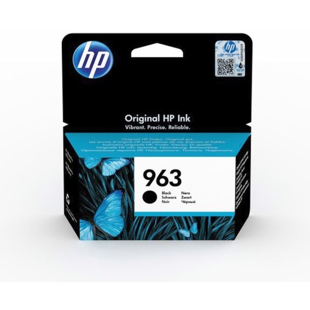 HP 963 blk- original - sort - Pigmentbaseret - 24,09 ml - 1000 Sider