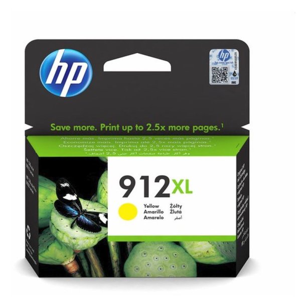 HP 912XL blk - original - yellow - XL - Pigmentbaseret - 9,9 ml - 825 Sider