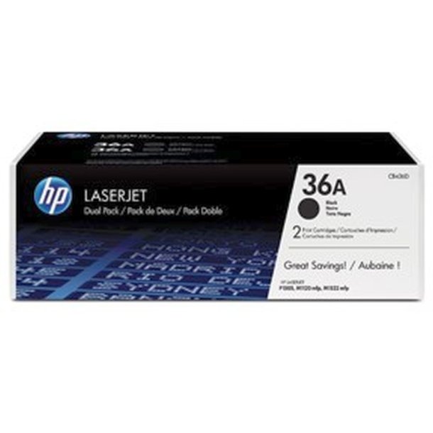 HP 36A - LaserJet - original toner - sort - 2 -pak - 4000 sider