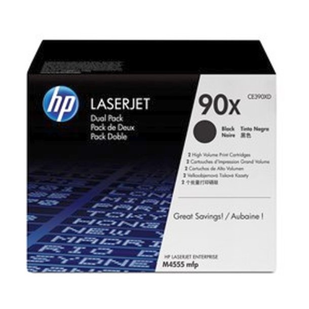 HP 90X - LaserJet - original toner - sort - 2 -pak - 48000 sider