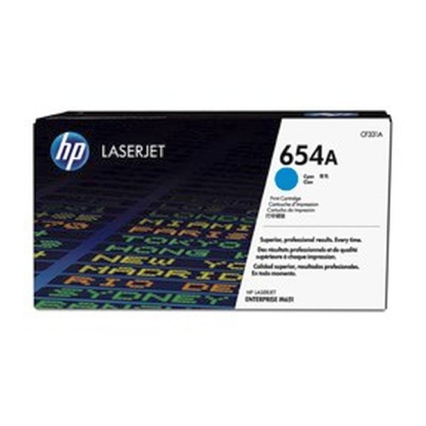 HP 654A - LaserJet - original toner - cyan - 15000 sider