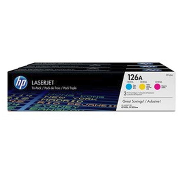 HP 126A - originaler - cyan/magenta/yellow - 3 -pak - 1000 sider