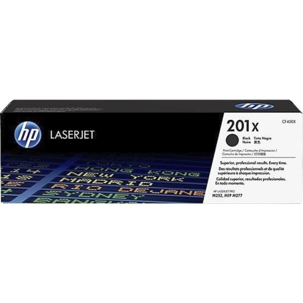 HP 201X - LaserJet - original toner - sort - pakke med 2 stk. - 5600 sider