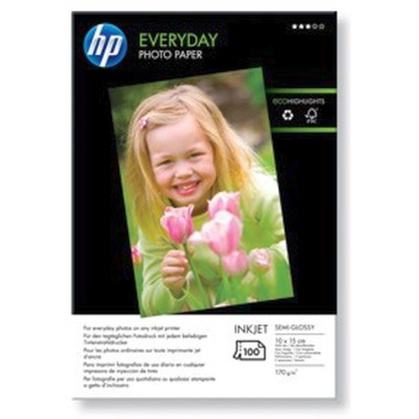 HP Everyday fotopapir - 10x15 cm - Glossy - 200g - 100 ark.