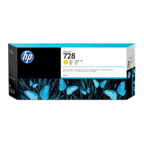 HP 728 300 ml - original - yellow - Farvebaseret - 300 ml