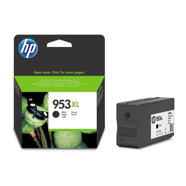 HP 953XL - original - sort - XL - Pigmentbaseret - 42,5 ml - 2000 Sider