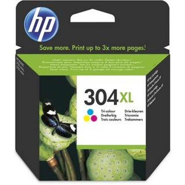 HP 304XL - original - trefarvet - XL - Farvebaseret - 7 ml - 300 Sider