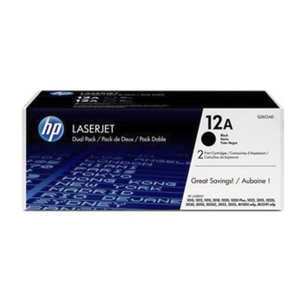 HP 12A - LaserJet - original toner - sort - 2 -pak - 4000 sider