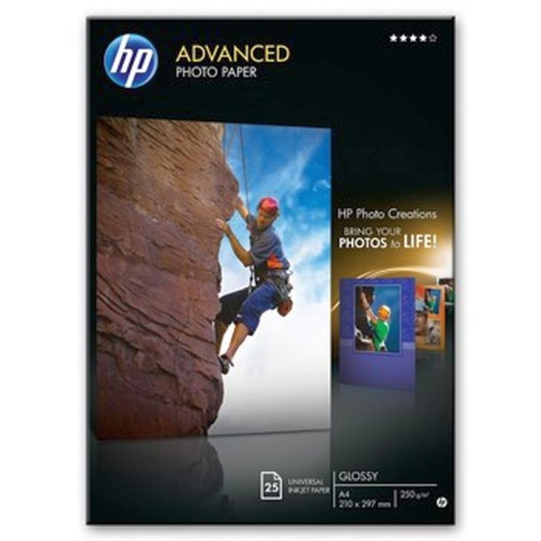 HP Advanced fotopapir - A4 - Glossy - 250g - 25 ark.