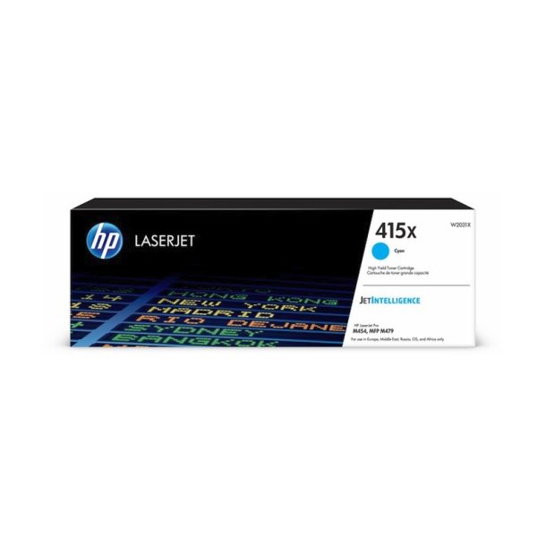 HP 415X - LaserJet - original toner med hj ydelse - cyan - 6000 sider