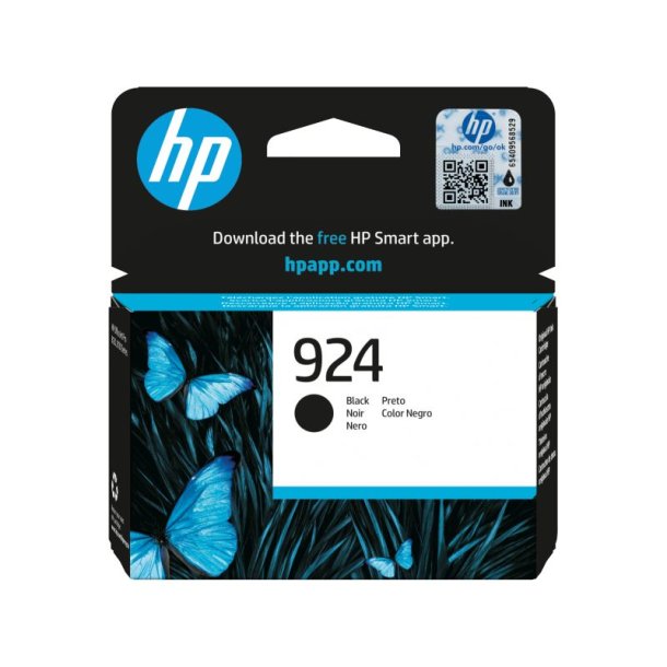 HP 924 Original Bl�kpatroner Sort - 500 Sider