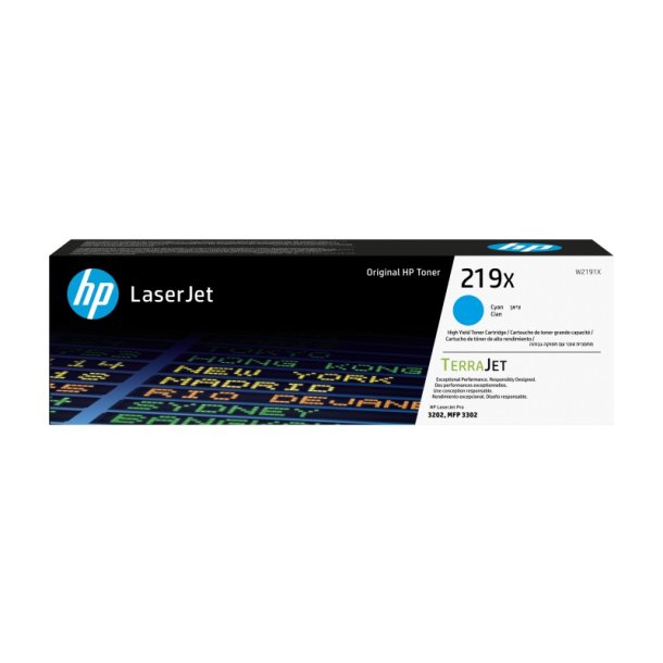 HP 219X Original Tonerpatron Cyan - 2500 Sider