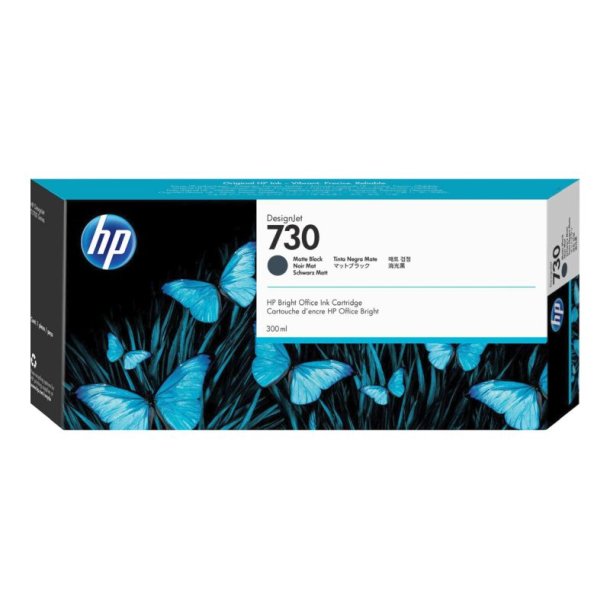 HP 730 - 300-ml - Matte Sort - DesignJet - Blkpatron