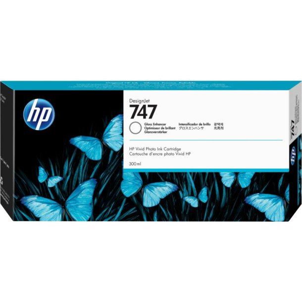 HP 747 - 300 ml - Gloss Enhancer - Original blkpatron - til DesignJet Z9