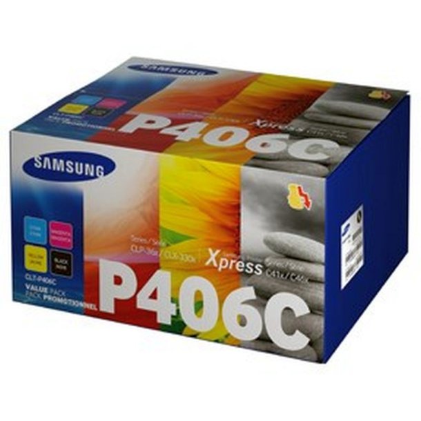 Samsung CLT-P406C - Pakke med 4 - original toner - sort/cyan/magenta/yellow