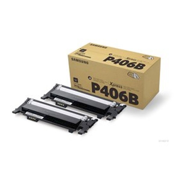 Samsung CLT-P406B - pakke med 2 - original toner - sort - 1500 sider