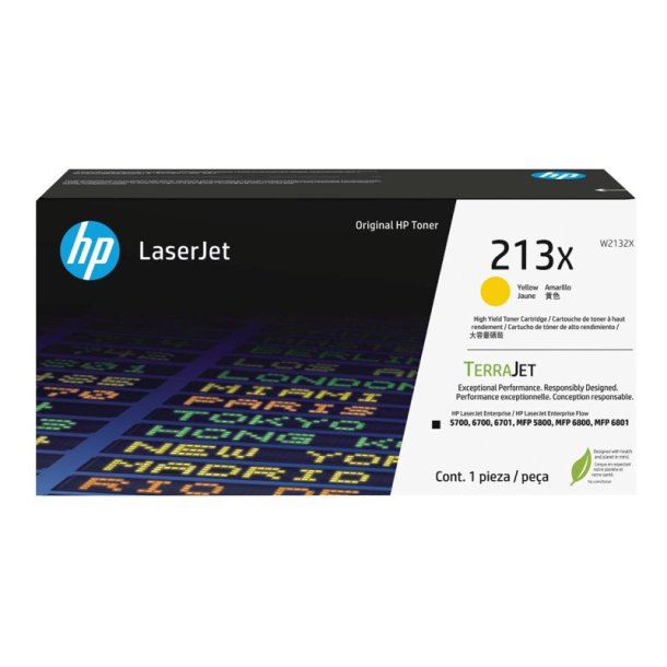 HP 213X - original - LaserJet-tonerpatron med hj kapacitet - gul