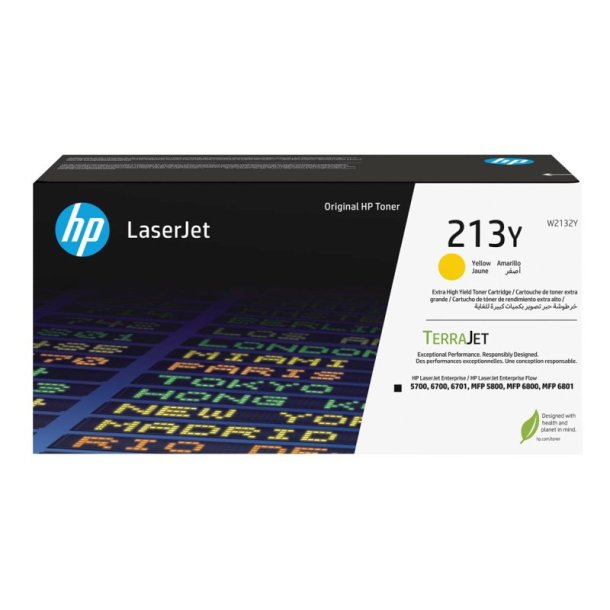 HP 213Y - original - LaserJet-tonerpatron med ekstra hj kapacitet - gul