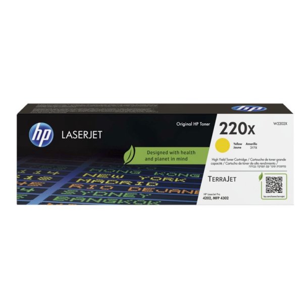 HP 220X - original - LaserJet-tonerpatron - gul