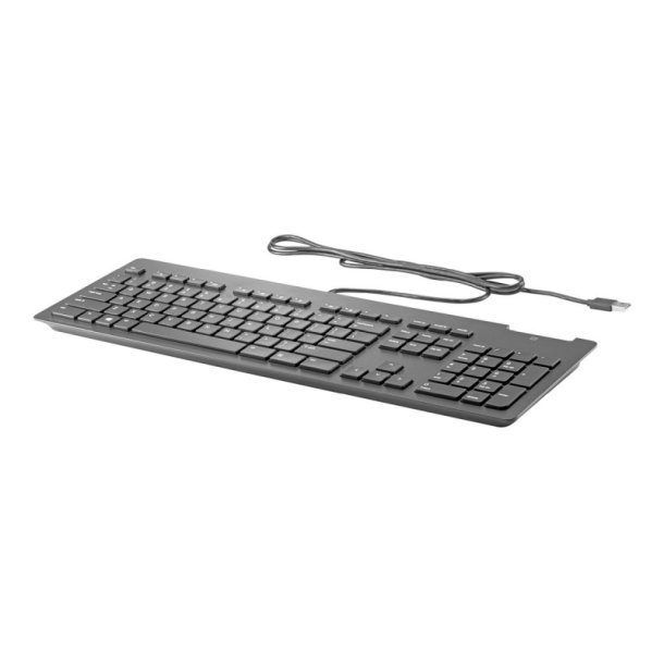 HP Tastatur - Business Slim - Tastatur - USB kabel - CCID Smart Card - Nordisk - sort 