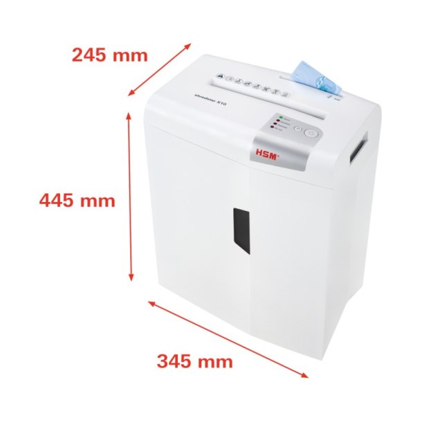 HSM Shredstar X10 makulator - P4 konfettimakulator - 20 Liter