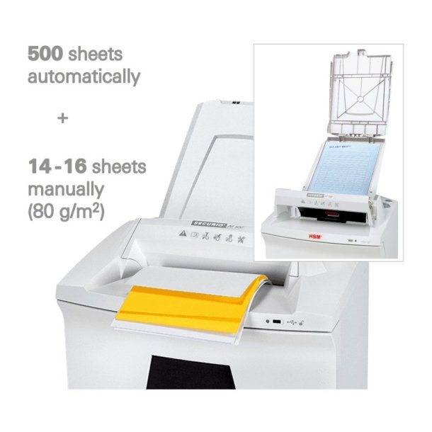 HSM Securio AF500 Autofeed makulator - P4 - 4,5x30 - konfetti