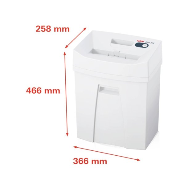 HSM Pure 220 makulator - P2 Strimmelmakulator 25 Liter