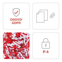 HSM Pure 740MAX makulator - P4 konfettimakulator 240 Liter - Auto oli&eacute;r