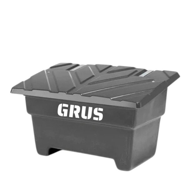 Sandboks/Saltboks - 550 Liter Sort sandbeholder med lg