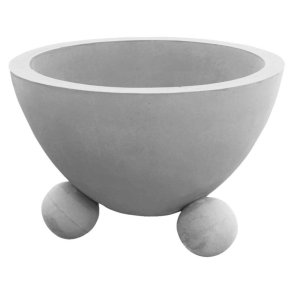 Alicia 90 L beton plantekumme gr silikatmalet - rund/fod