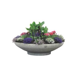 Hallabroplast OAS 200 Liter rund plantekrukke i glasfiber - gr�