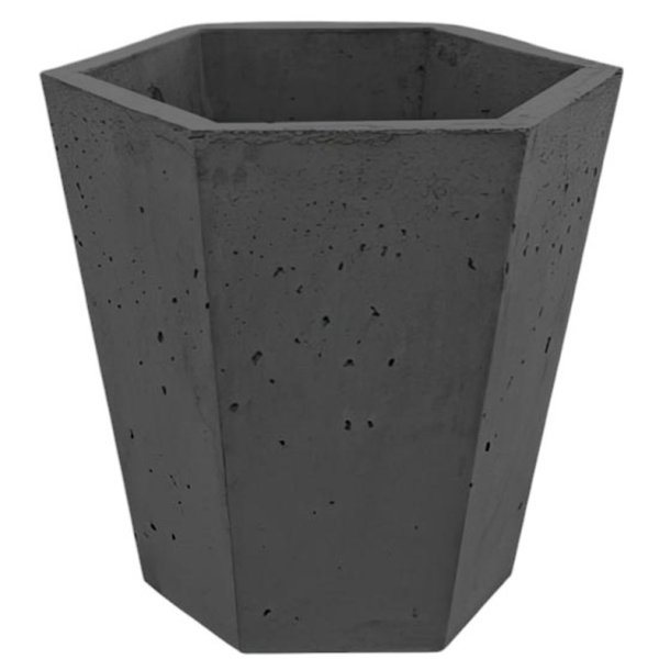 Sixten beton plantekumme sort - Basis gennemfarvet - armeret