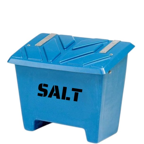 Sandboks/Saltboks - 130 Liter Bl sandbeholder med lg