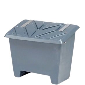 Sandboks/Saltboks - 130 Liter Gr� sandbeholder med l�g
