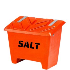 Sandboks/Saltboks - 130 Liter Orange sandbeholder med lg
