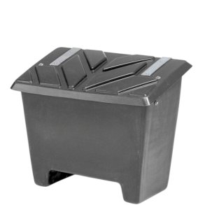 Sandboks/Saltboks - 130 Liter Sort sandbeholder med l�g